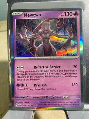 Mewtwo 150/165 Holo Rare Pokémon Scarlet & Violet 151 Trading Card